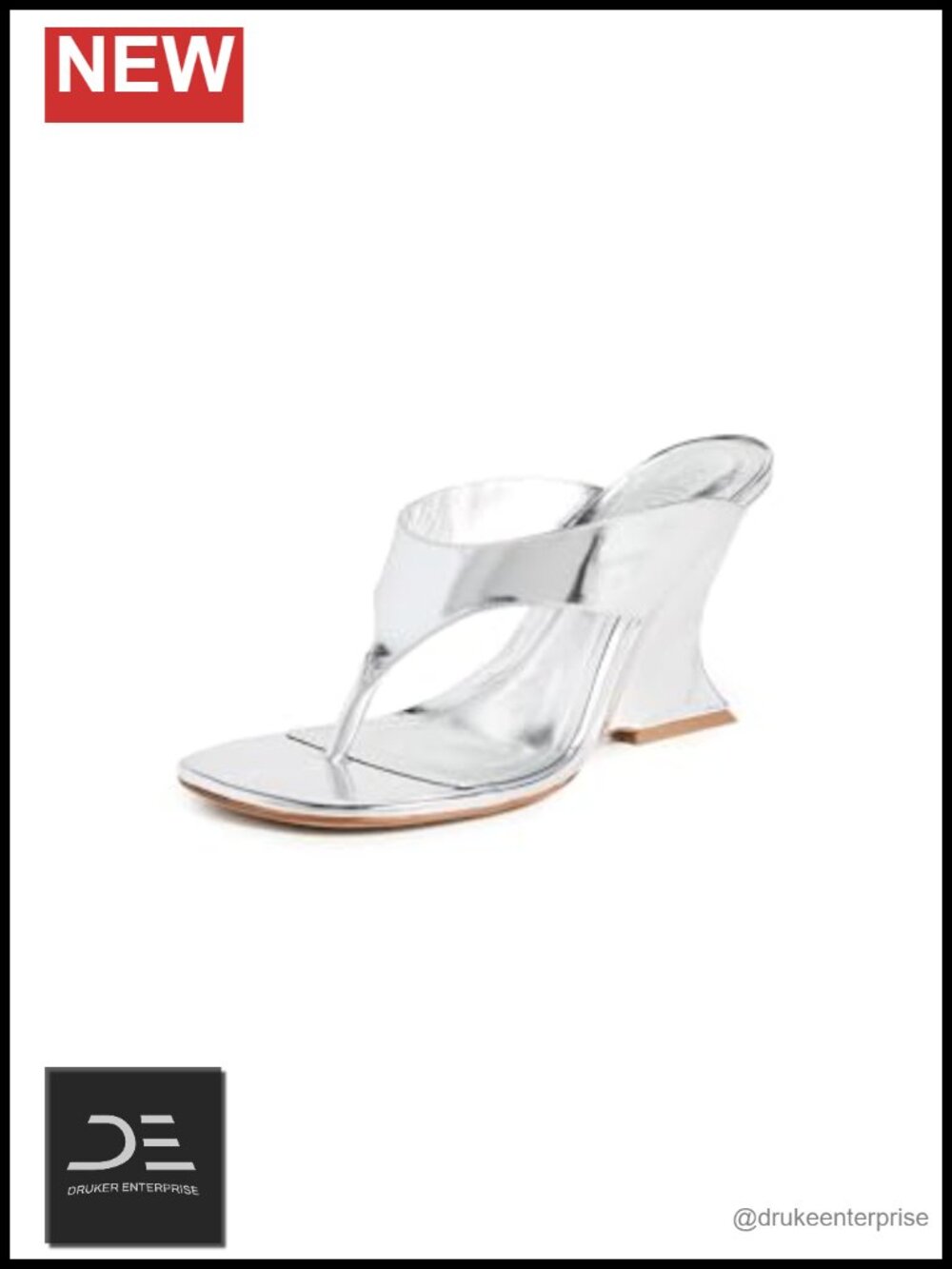 Women's Metallic Leather Wedge Sandals Slingback Slip On Cushioned